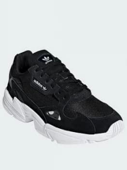 adidas Originals Falcon W - Black/White, Size 3.5, Women