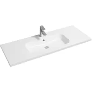 Mid-Edge 5414 Ceramic 121cm Inset Basin with Oval Bowl