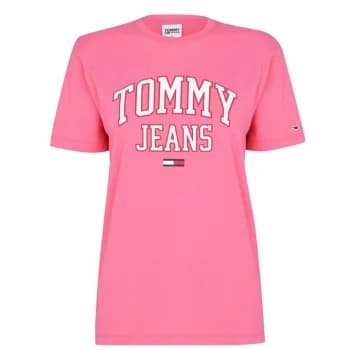 Tommy Jeans Collegiate T Shirt - Glamour Pink