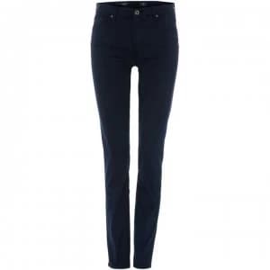 AG Jeans Prima Mid Rise Cigarette Jeans - Navy