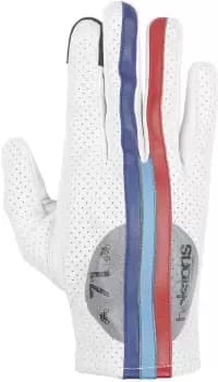 Helstons Record Air Summer Motorcycle Gloves, white-red-blue, Size 2XL, white-red-blue, Size 2XL