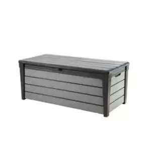 Keter Brushwood Wood Effect Garden Storage Box Grey