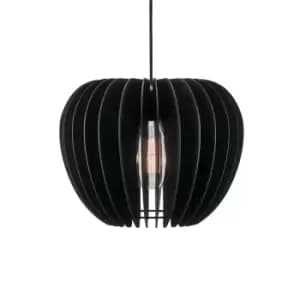 Tribeca 38cm Wire Frame Pendant Ceiling Light Black, E27