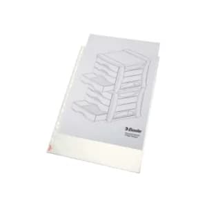 Quality Punched Pocket, Holds Up to 20 A3 Sheets, Transparent, Matte, 85 Micron Polypropylene (Pack 50)