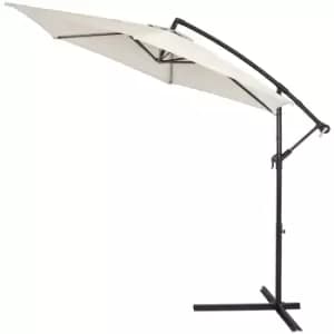 Cantilever Parasol Cream 3m Crank & Tilt UV-Protection 40+
