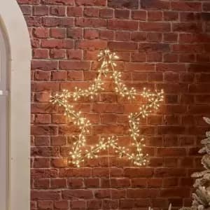 The Winter Workshop - 80cm Acrylic Starburst Christmas Star Decoration - Warm White