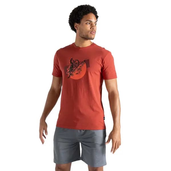 Dare 2B Mens Movement II Short Sleeve T Shirt M - Chest 40' (102cm) Tuscan Red DMT748-21K-M