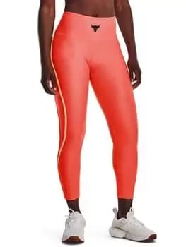 Under Armour Project Rock High Ankle Legging - Orange, Size S, Women