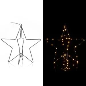 LED Star Metal Warm White 3D
