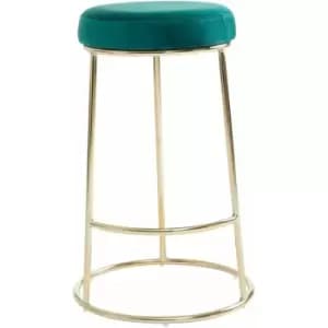 Manhattan Green Velvet Bar Stool - Premier Housewares