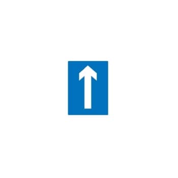 One Way Post-fix Class 2 Reflective Aluminium Sign - 450 X 600MM - Sitesafe