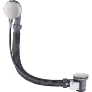 VURTU Barkway Pop Up Bath Waste, 38mm Diameter, Slotted, Brushed Nickel, 628562