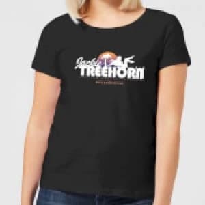 The Big Lebowski Treehorn Logo Womens T-Shirt - Black