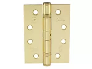 Eclipse 14933 102x76x2.7mm EBP Ball Bearing Hinge Fire Door 11 Polished Brass Plate 2pk