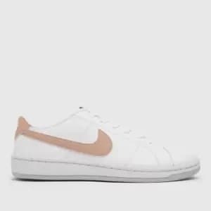 Nike White & Pink Court Royale 2 Better Ess Trainers