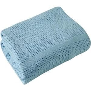 Clair de Lune Cellular Pram Blanket - Blue