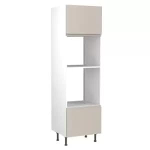 KitchenKIT J-Pull 60cm Oven and Microwave Unit - Gloss Light Grey