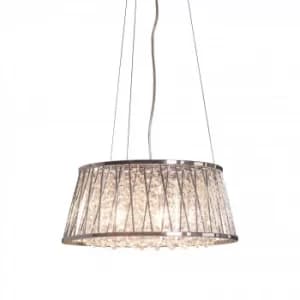 5 Light Pendant Chrome, Crystal (K5) Detail, G9