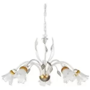 Onli Lancia 5 Light Multi Arm Pendant Ceiling Light, White