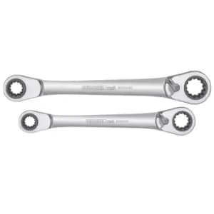 Gedore Dbl.ring ratchet span.set 63sizes 2pcs