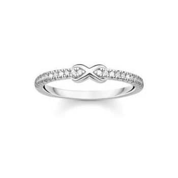 Thomas Sabo Inifinity Sterling Silver White Stone Ring UK Jewellery