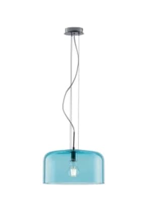 Gibus Glass Dome Ceiling Pendant, Blue, E27