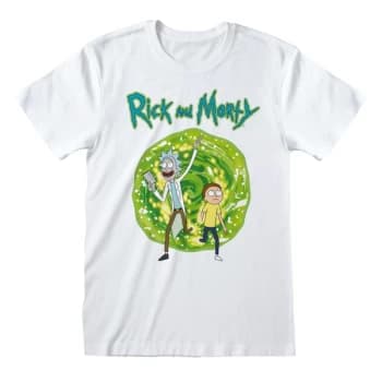 Rick & Morty - Portal Unisex XX-Large T-Shirt - White