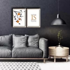 2PKCT-014 Multicolor Decorative Framed MDF Painting (2 Pieces)