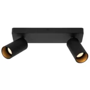 Lucide CLUBS - Twin Ceiling Spotlight - 2xGU10 - Black