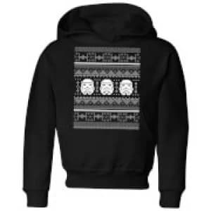 Star Wars Stormtrooper Knit Kids Christmas Hoodie - Black - 11-12 Years