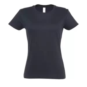 SOLS Womens/Ladies Imperial Heavy Short Sleeve T-Shirt (M) (Navy)