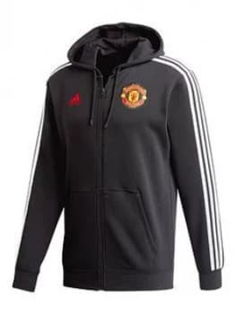 Adidas Mens Manchester United 3 Stripe Hoody