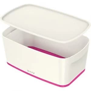 Leitz MyBox WOW Storage Box 5 L White, Pink Plastic 31.8 x 19.1 x 12.8 cm