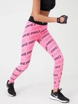 Nike Training Pro Printed Legging - Pink