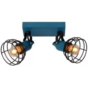 Lucide POLA - Twin Ceiling Spotlight Children - 2xE27 - Blue