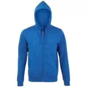 SOLS Mens Spike Full Zip Hooded Sweatshirt (L) (Royal Blue)