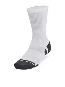 Under Armour Performance Tech 3pk Crew Socks - White Size M Men