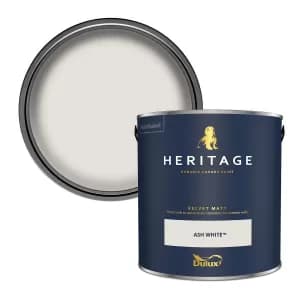 Dulux Heritage Velvet Matt Ash White Matt Emulsion Paint 2.5L