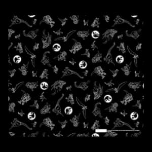 Jurassic Park Outline Dinosaurs Gaming Mouse Mat - Small