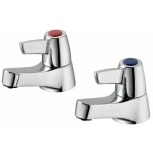 Sandringham 21 Lever Head Basin Taps Pair - Chrome - Armitage Shanks