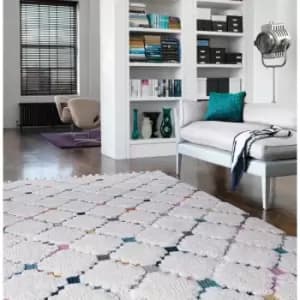 Asiatic - Ariana AR08 Criss Cross 200cm x 290cm Rectangle - Ivory and Multicoloured
