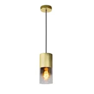 Zino Modern Pendant Light - Ø10cm - 1xE27 - Matt Gold, Brass