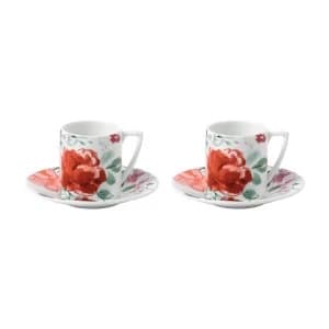 Wedgwood Jasper Conran Floral Cup Saucer Set of 2