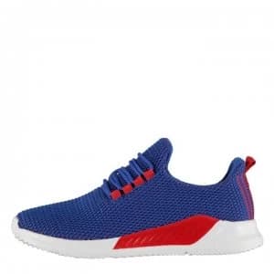Fabric Revel Run Childrens Trainers - Blue/Red