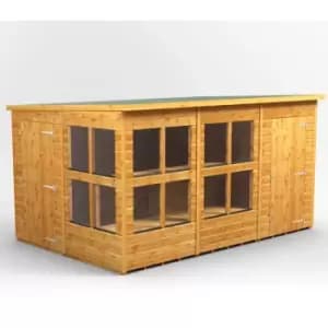 12x8 Power Pent Potting Shed Combi Building including 4ft Side Store