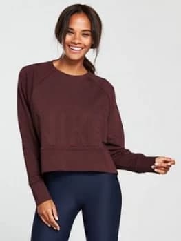 Nike Training Versa Crew Sweat Burgundy Burgundy Size L Women
