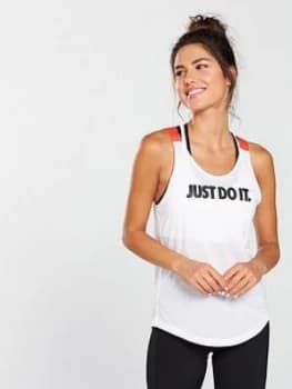 Nike Training Elastika Tank Top White Size L Women