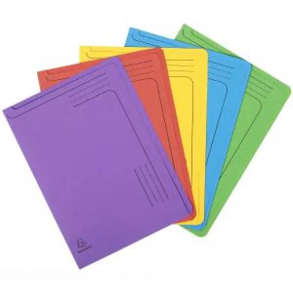 Exacompta Forever Slip Files 290gsm A4 Assorted Colours Pack 5 -