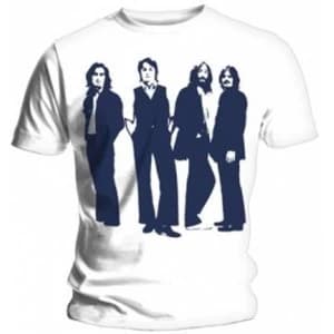 The Beatles Standing Mens White T Shirt: X Large