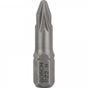 Bosch Extra Hard Pozi Screwdriver Bit PZ2 25mm Pack of 3